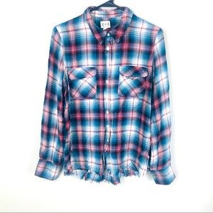 0+0 for Stitch Fix Pink & Blue Longsleeve Plaid M